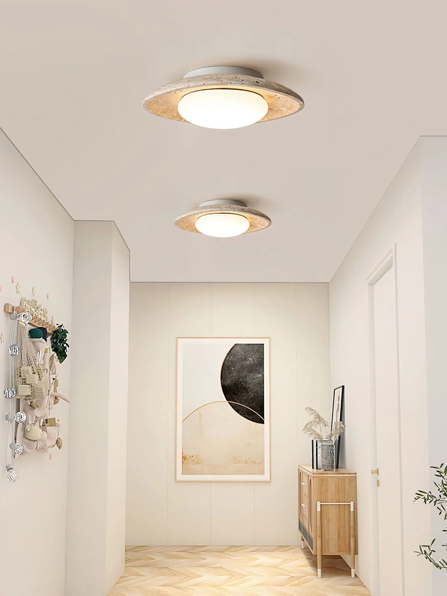 Luma Travertine Ceiling Light - Vakkerlight