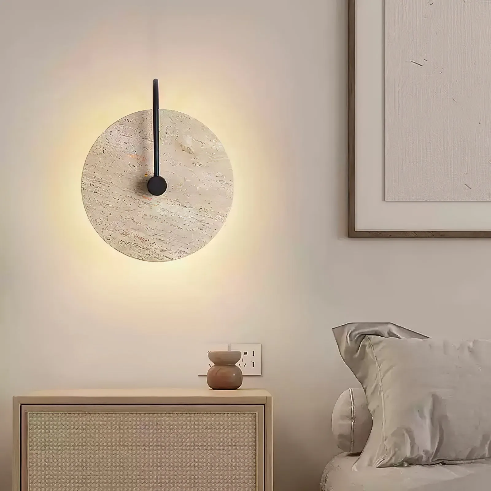 Round Travertine Wall Lamp - Vakkerlight