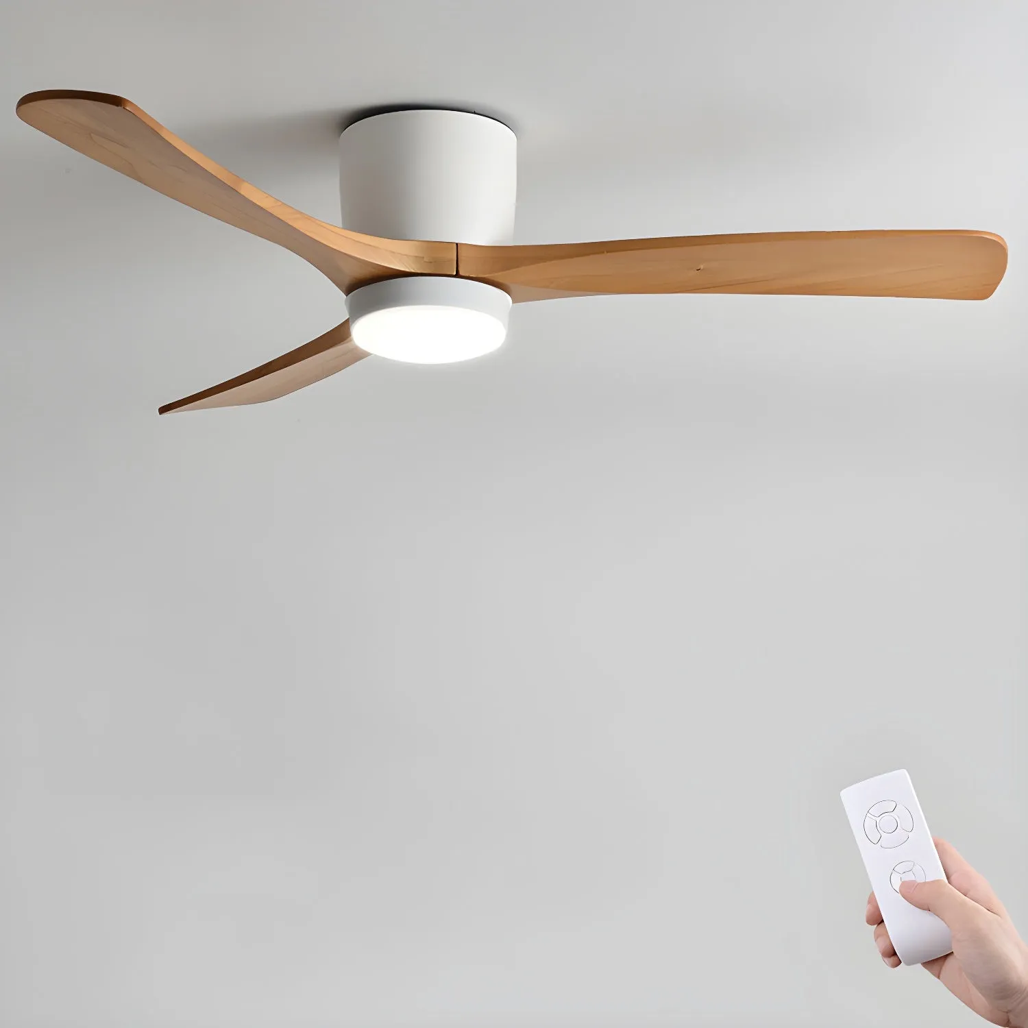 Nordic Wooden 42"/48" Ceiling Fan Light - Vakkerlight