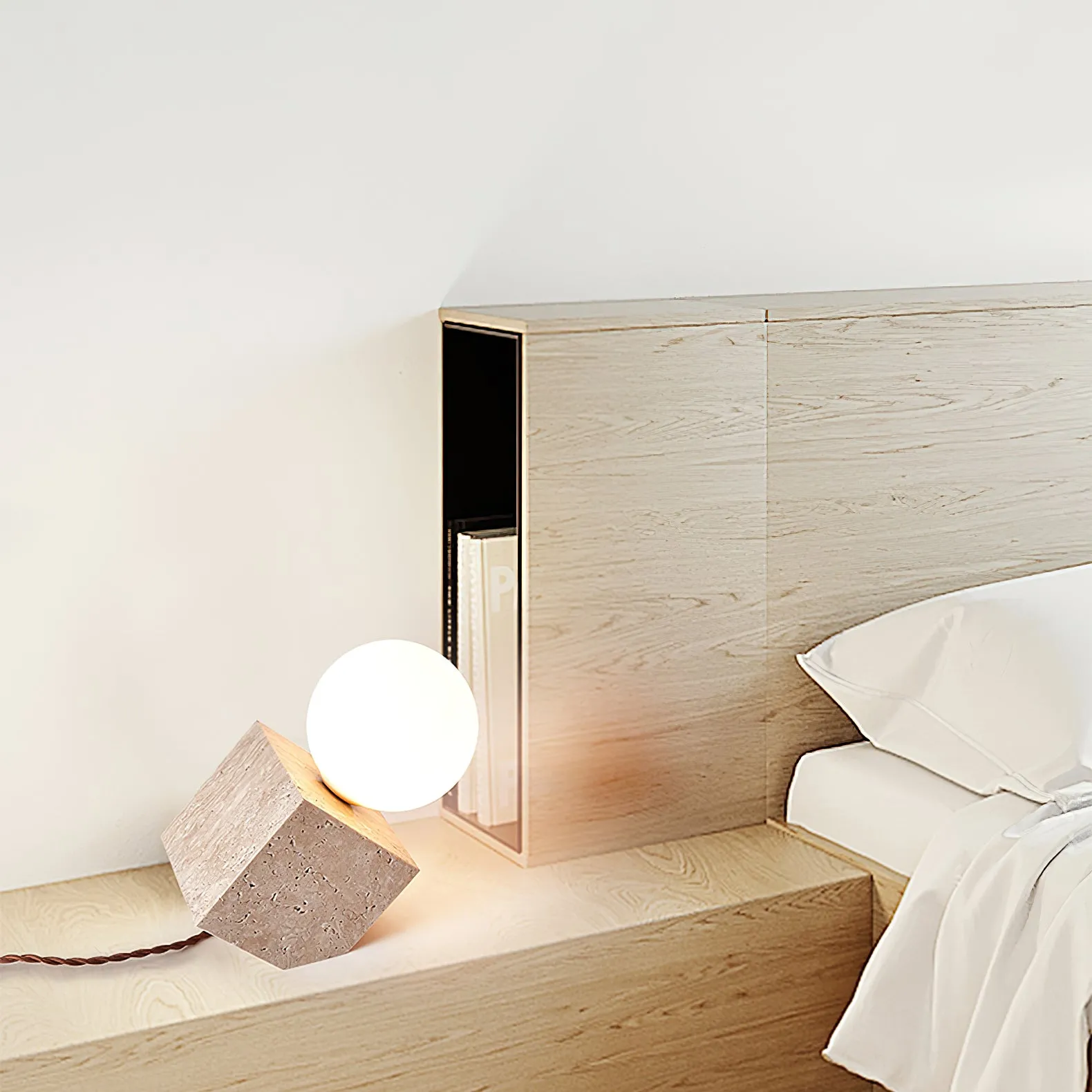 Cube Stone Table Lamp - Vakkerlight
