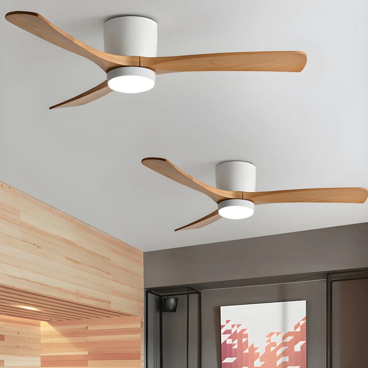 Nordic Wooden 42"/48" Ceiling Fan Light - Vakkerlight
