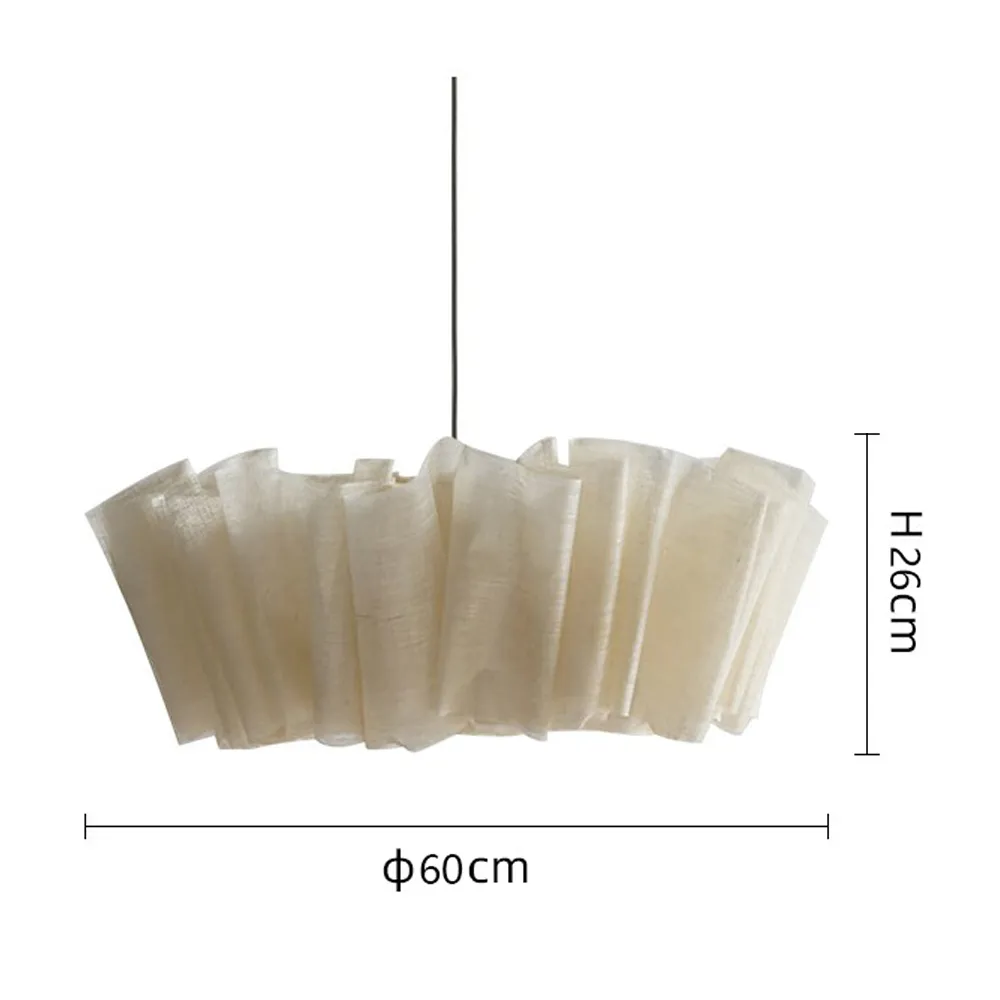 Nordic Linen Pleated  Fabric Pendant Light Lampshade