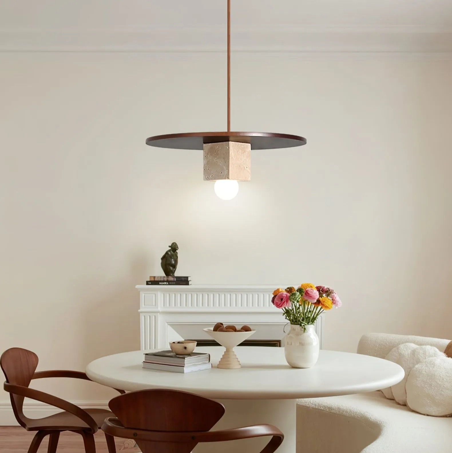 Tondo Stone Disc Pendant Light - Vakkerlight