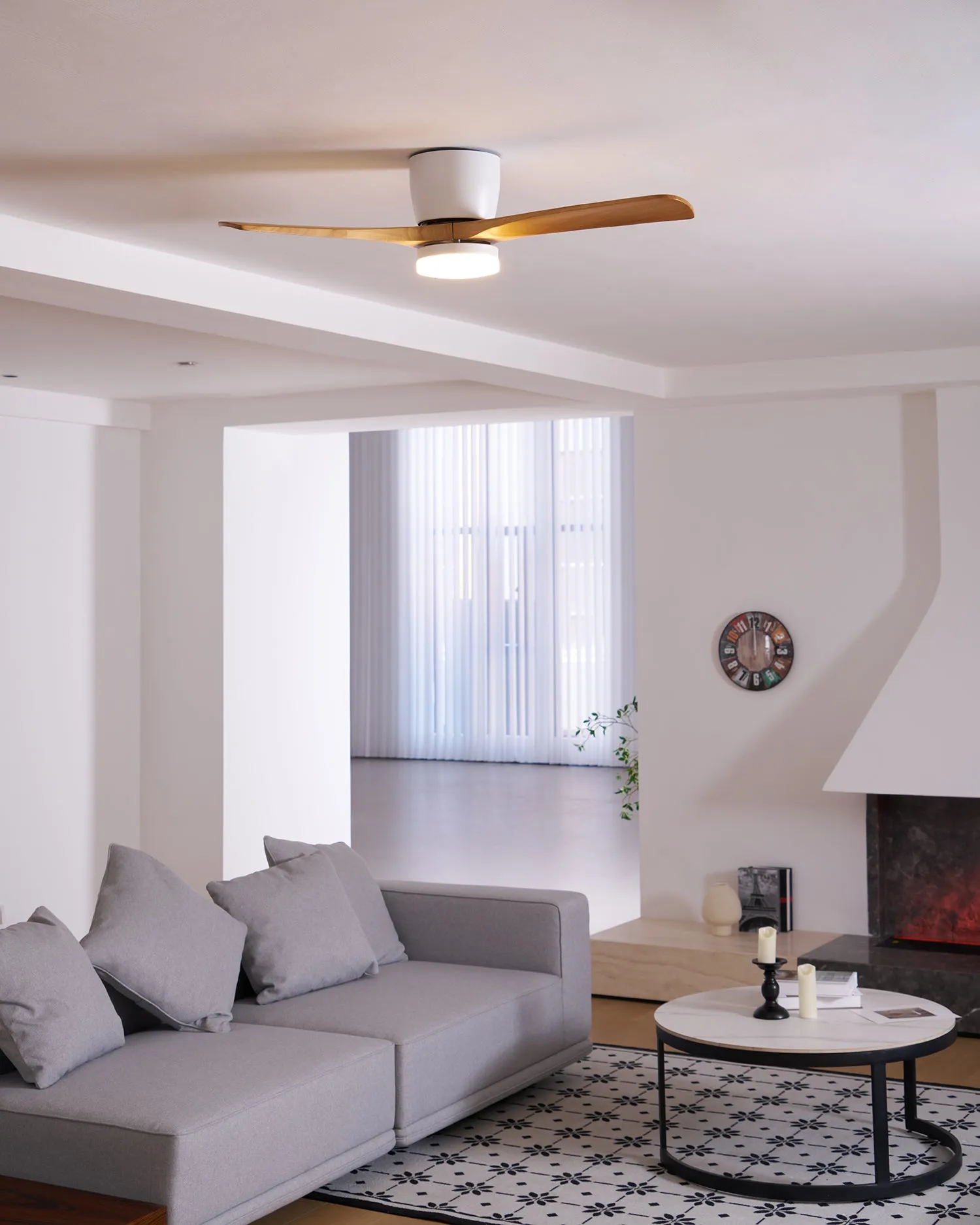 Nordic Wooden 42"/48" Ceiling Fan Light - Vakkerlight