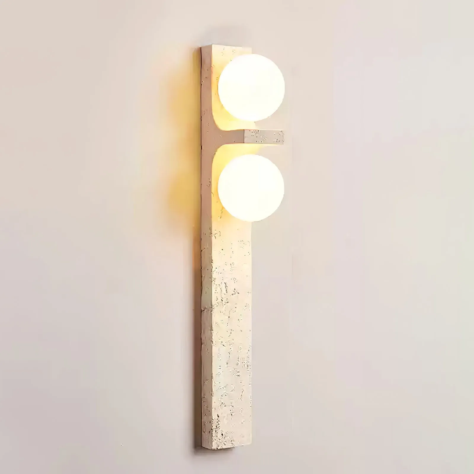 Asymmetrical Travertine Wall Sconce - Vakkerlight