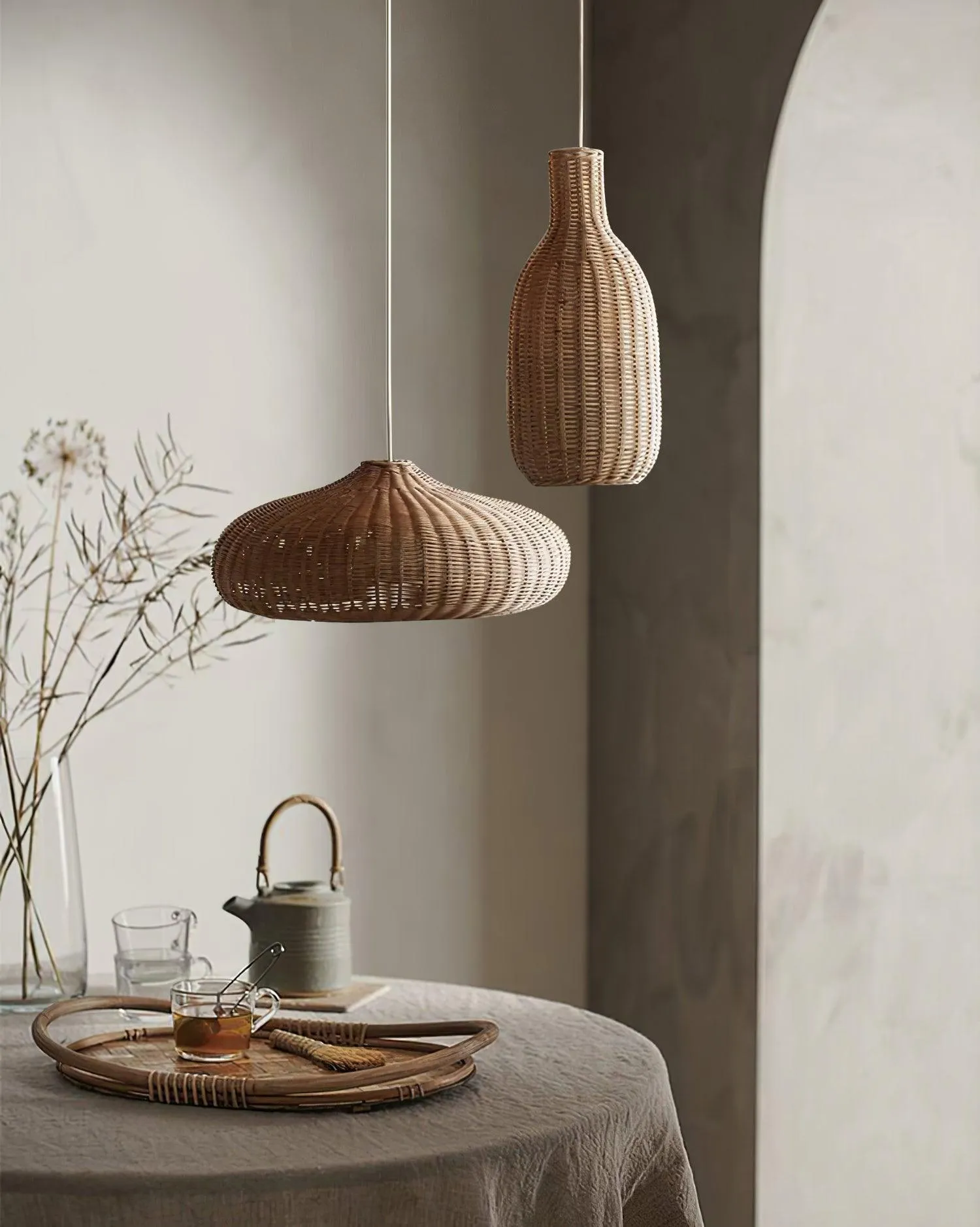 Vintage Rattan Pendant Lamp - Vakkerlight