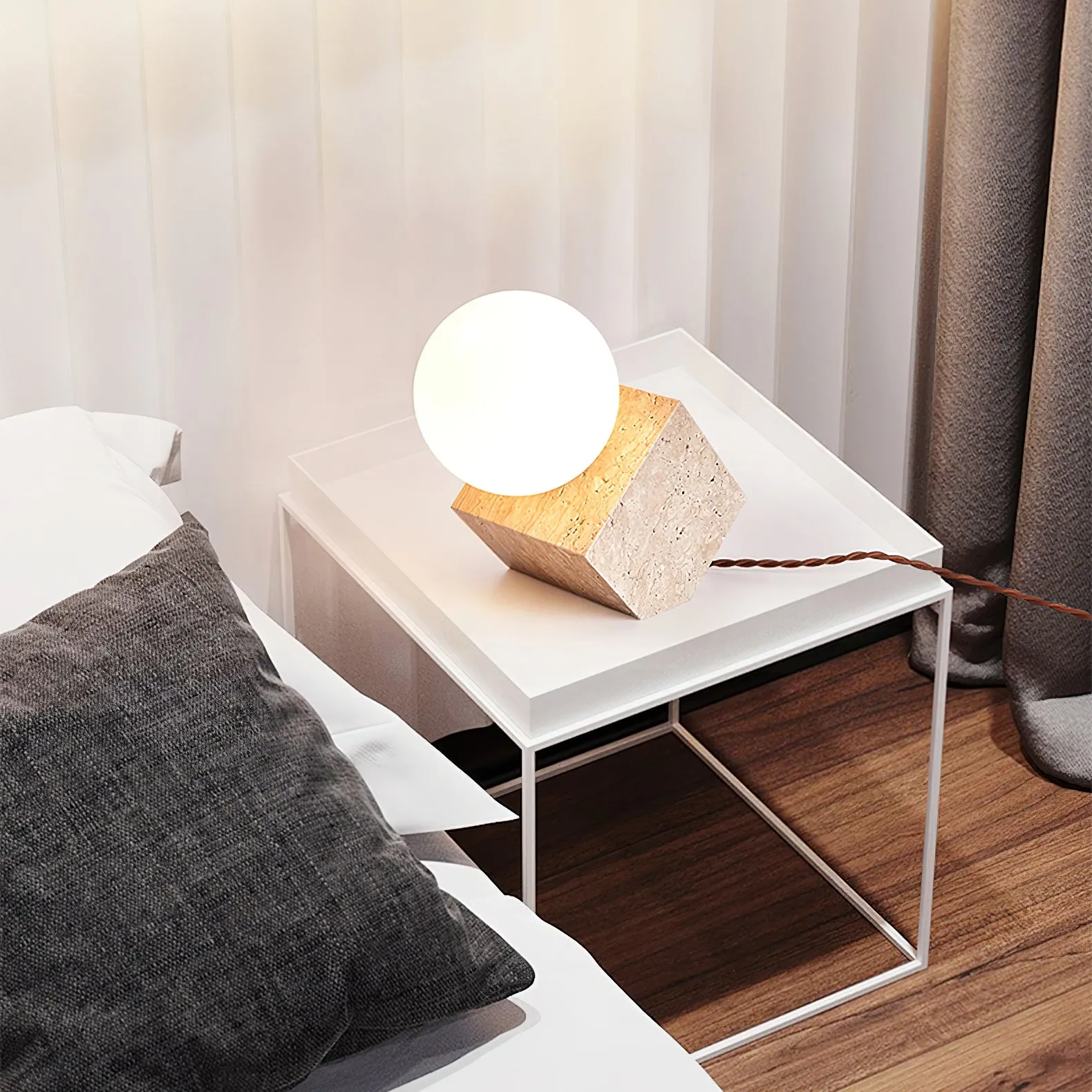 Cube Stone Table Lamp - Vakkerlight