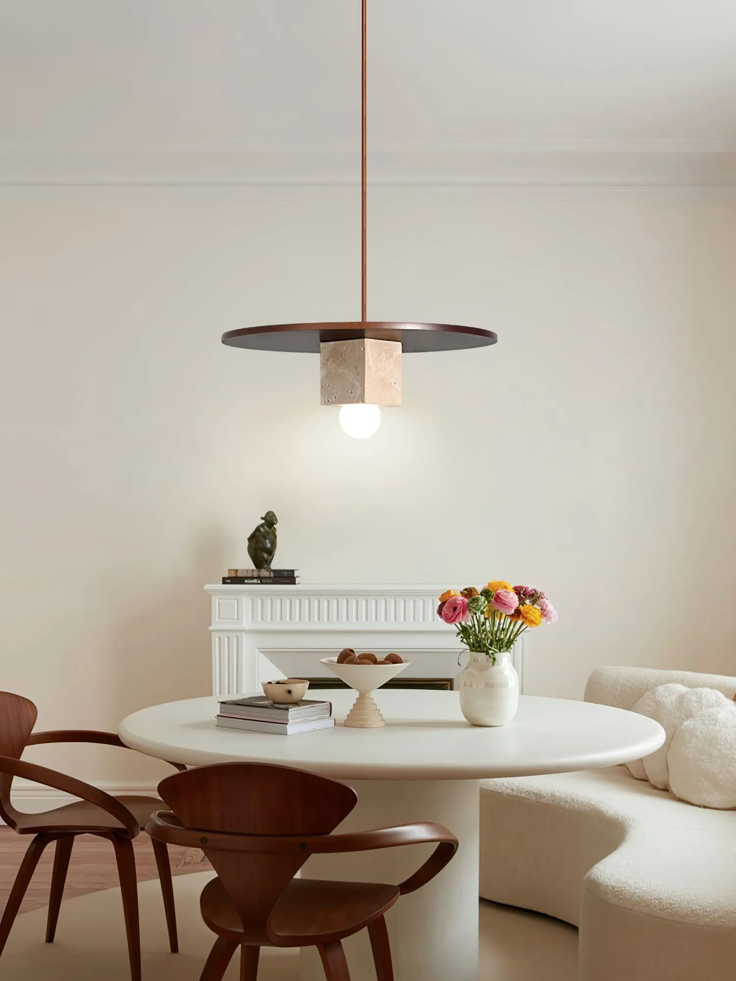 Tondo Stone Disc Pendant Light - Vakkerlight