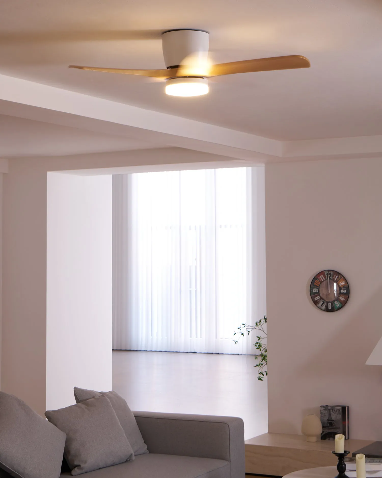 Nordic Wooden 42"/48" Ceiling Fan Light - Vakkerlight