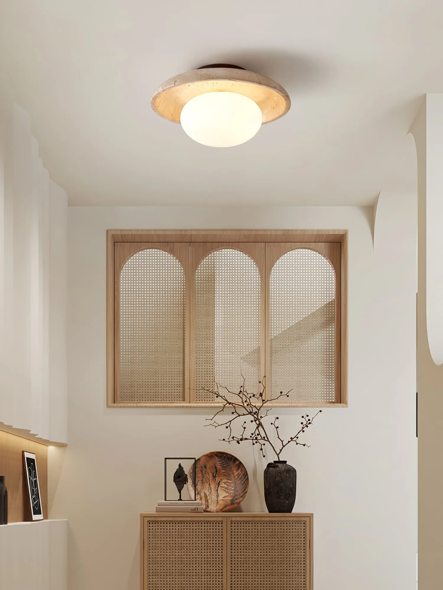 Lunaro Travertine Ceiling Lamp - Vakkerlight