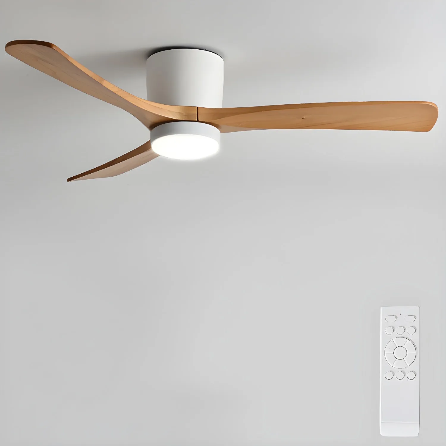 Nordic Wooden 42"/48" Ceiling Fan Light - Vakkerlight