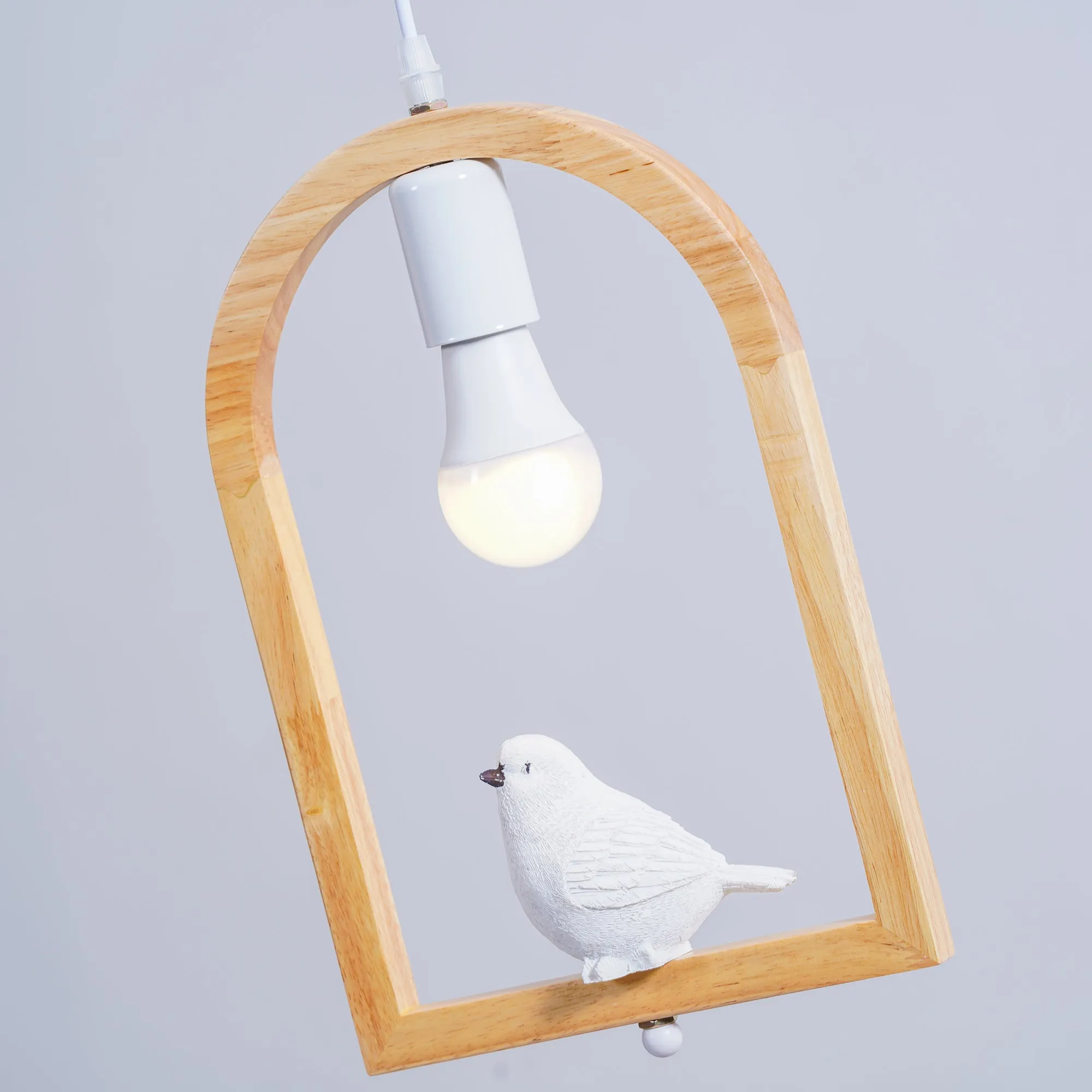 Wood Bird Resin Pendant Light - Vakkerlight