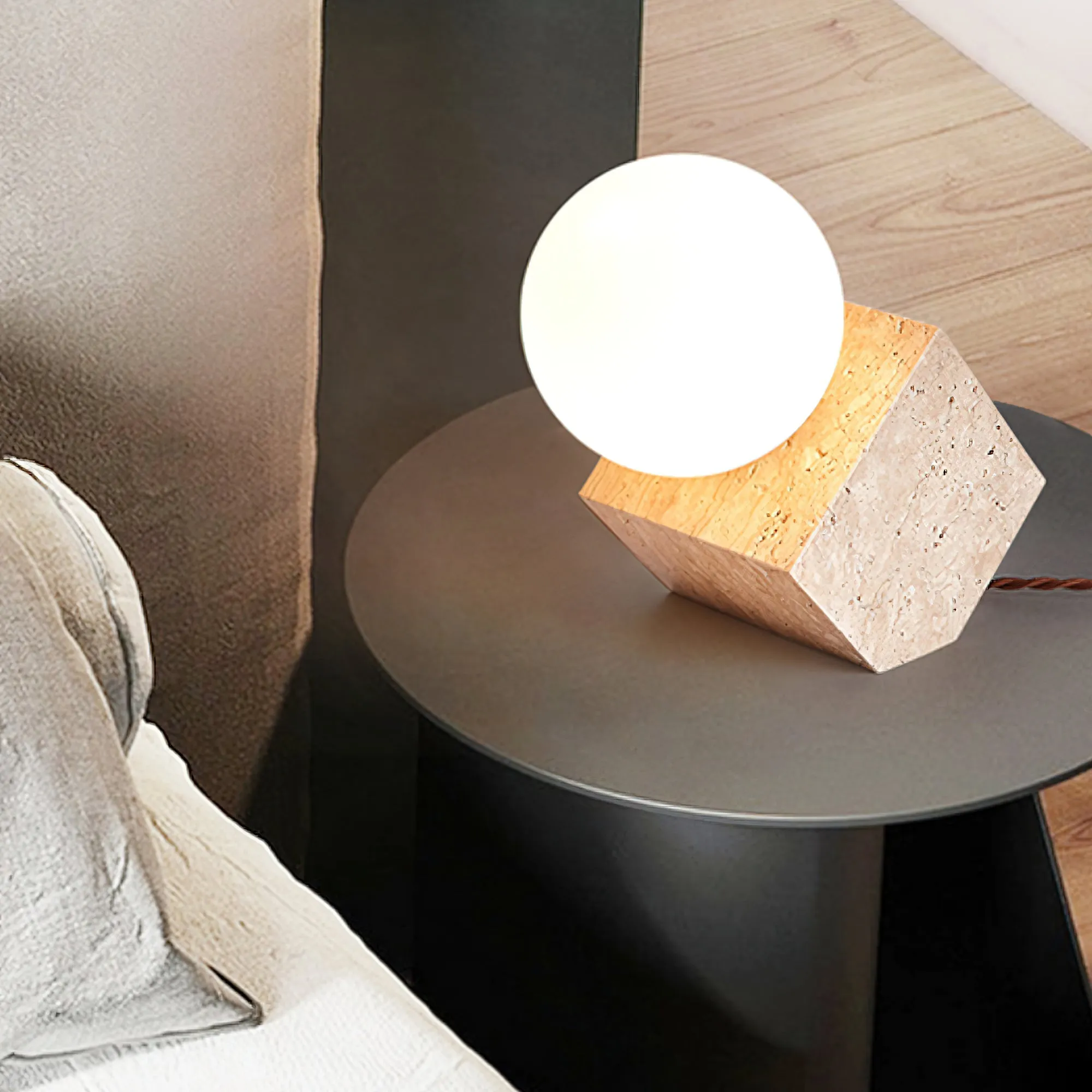 Cube Stone Table Lamp - Vakkerlight