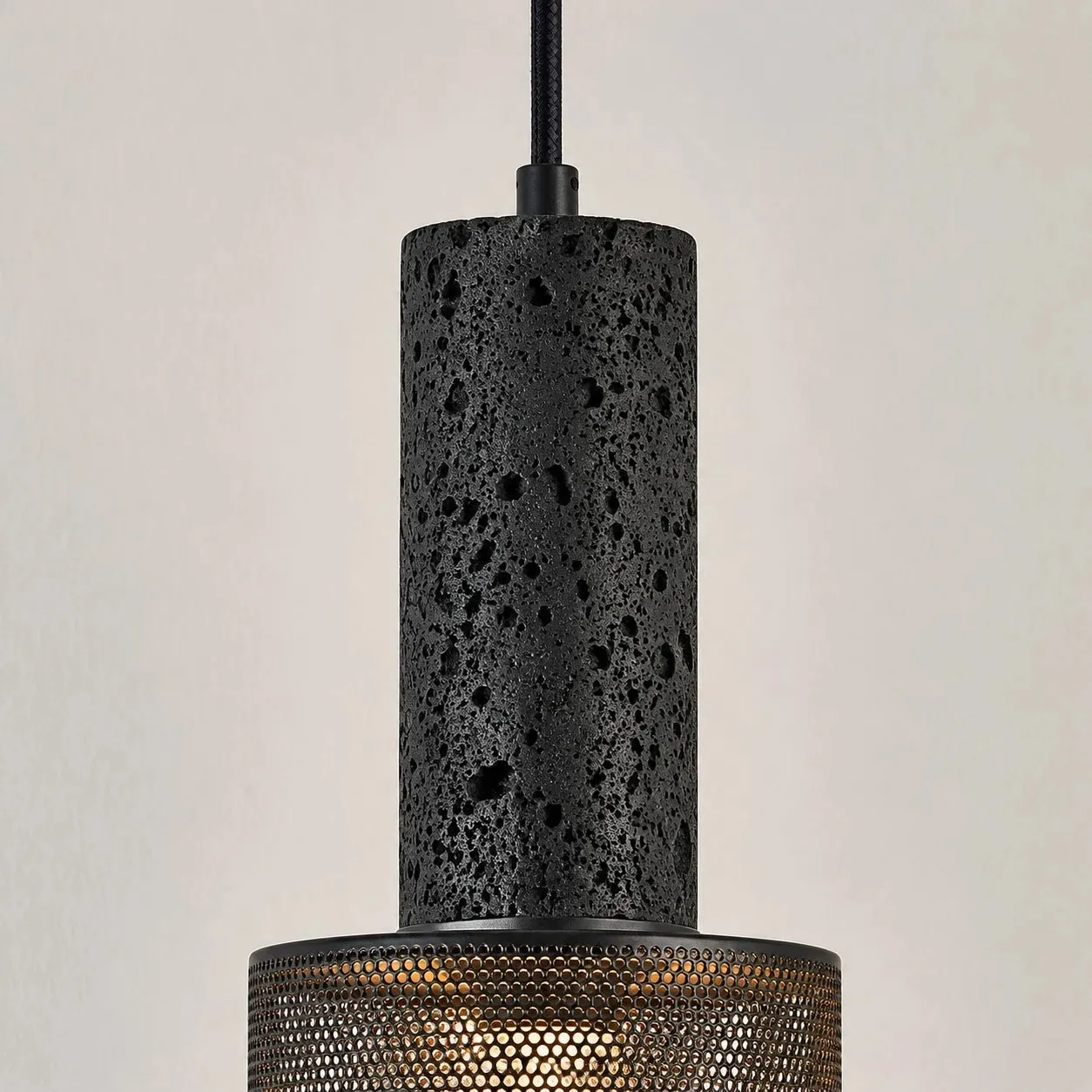 Textured Black Mesh Pendant Light 5