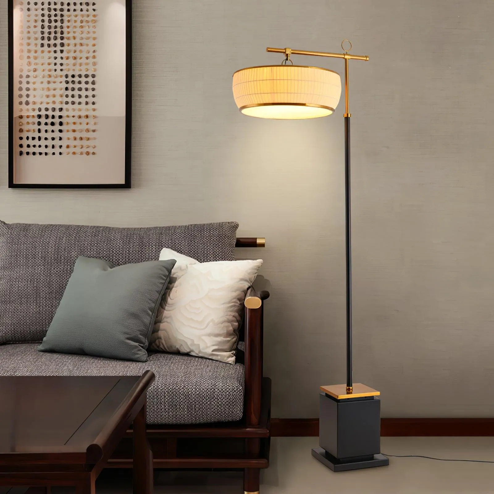 Hejun Fabric Floor Lamp - Vakkerlight