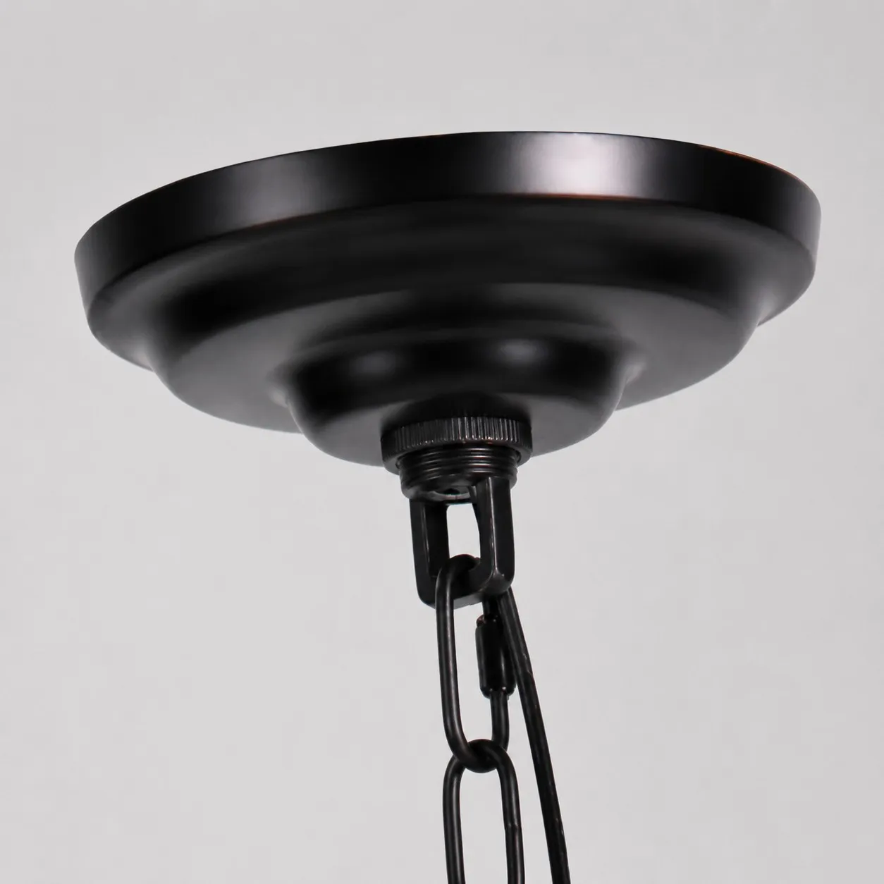 Four-Light Stained Glass Chandelier