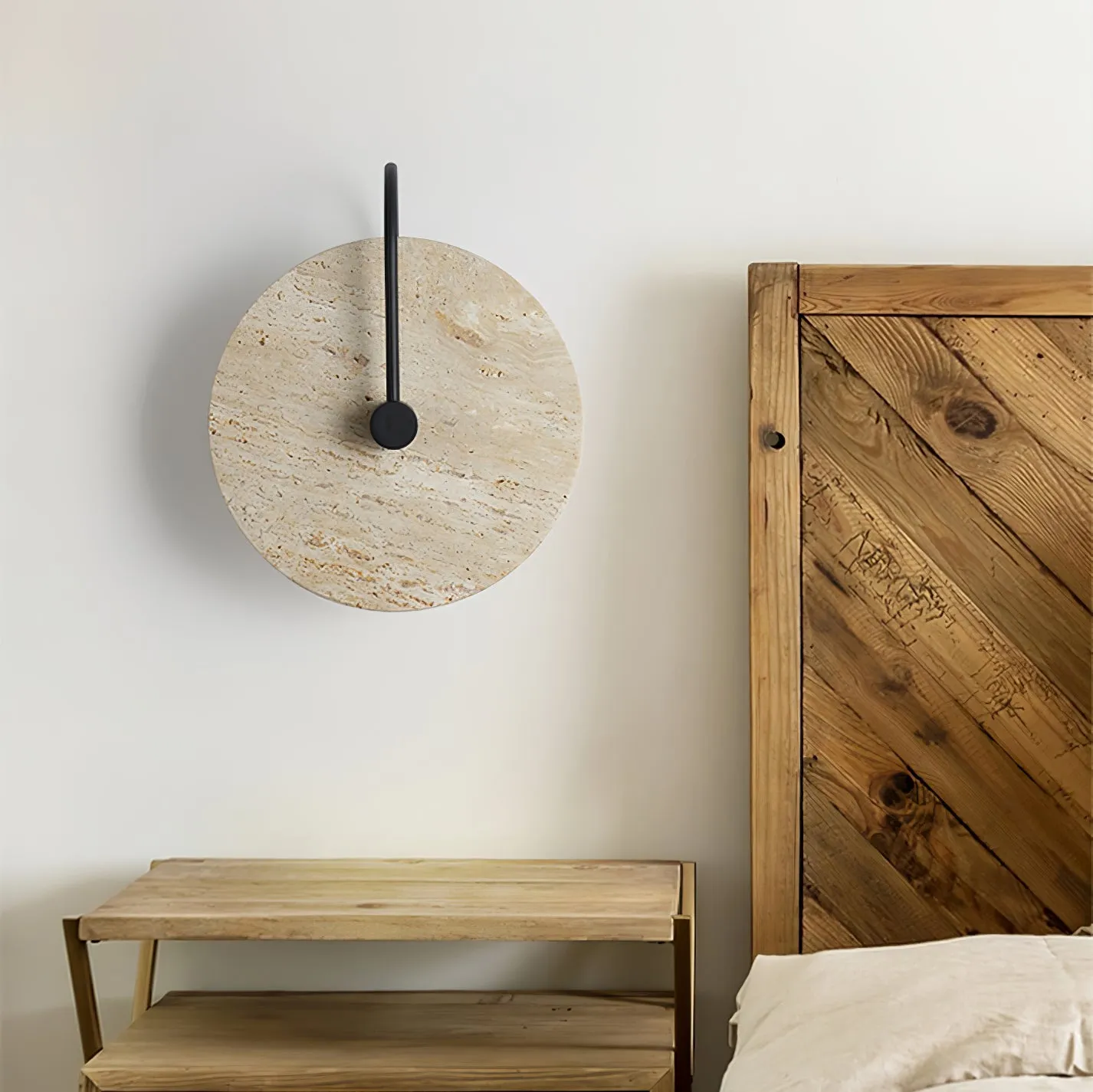 Round Travertine Wall Lamp - Vakkerlight