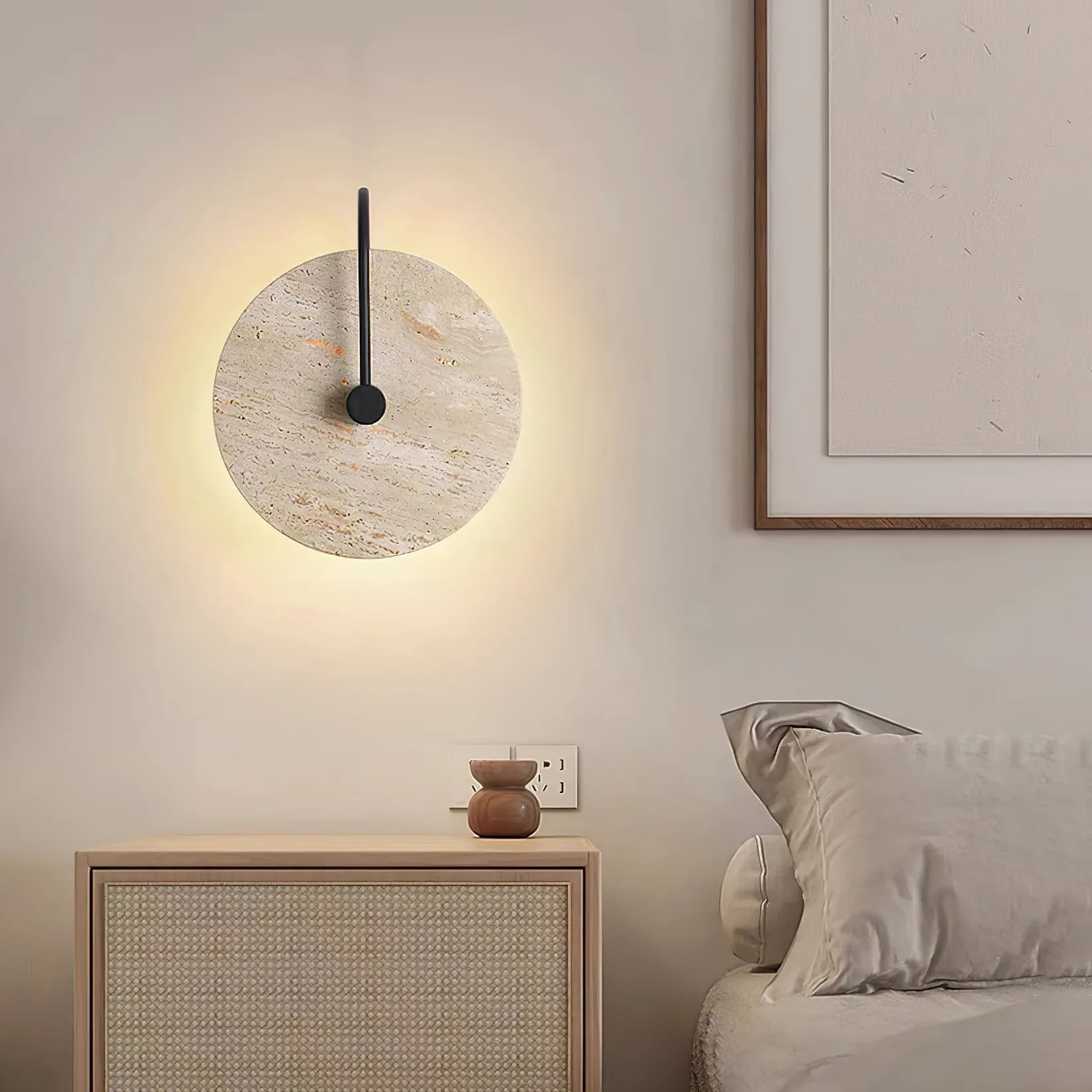 Round Travertine Wall Lamp - Vakkerlight
