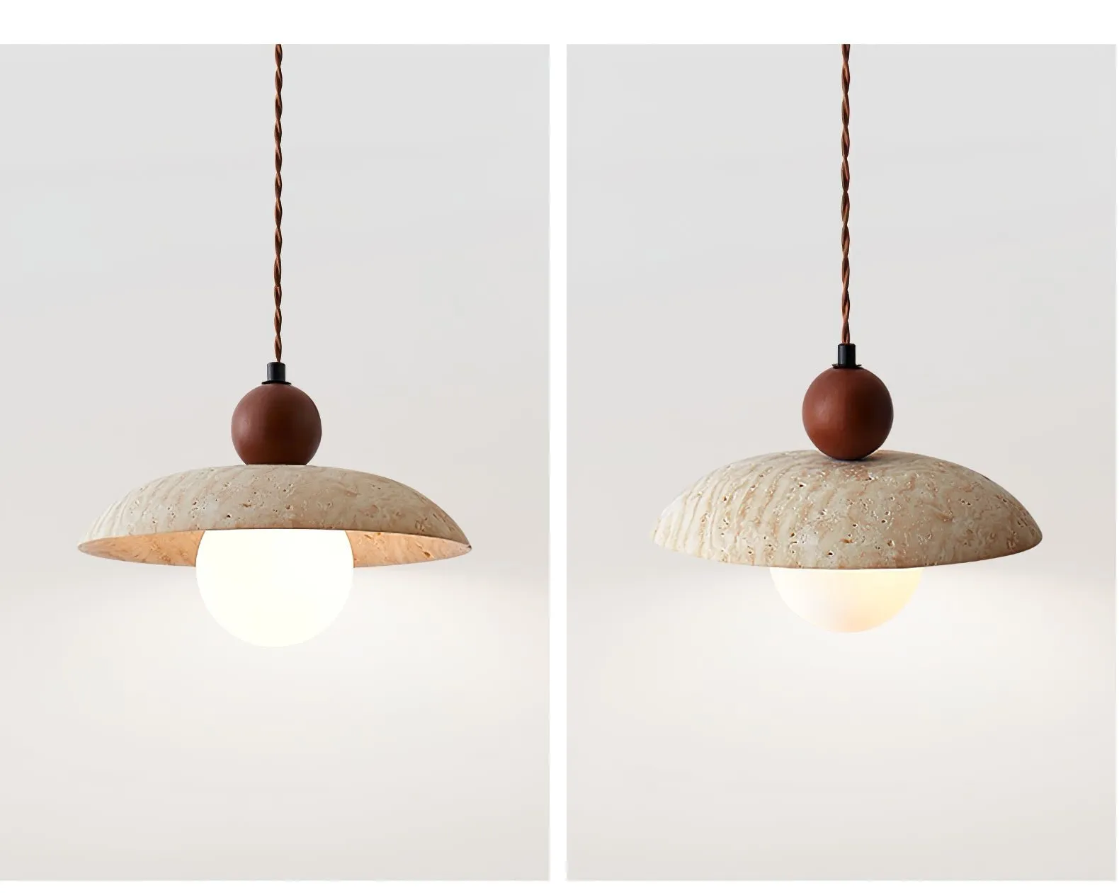 Soluna Travertine Pendant Light - Vakkerlight