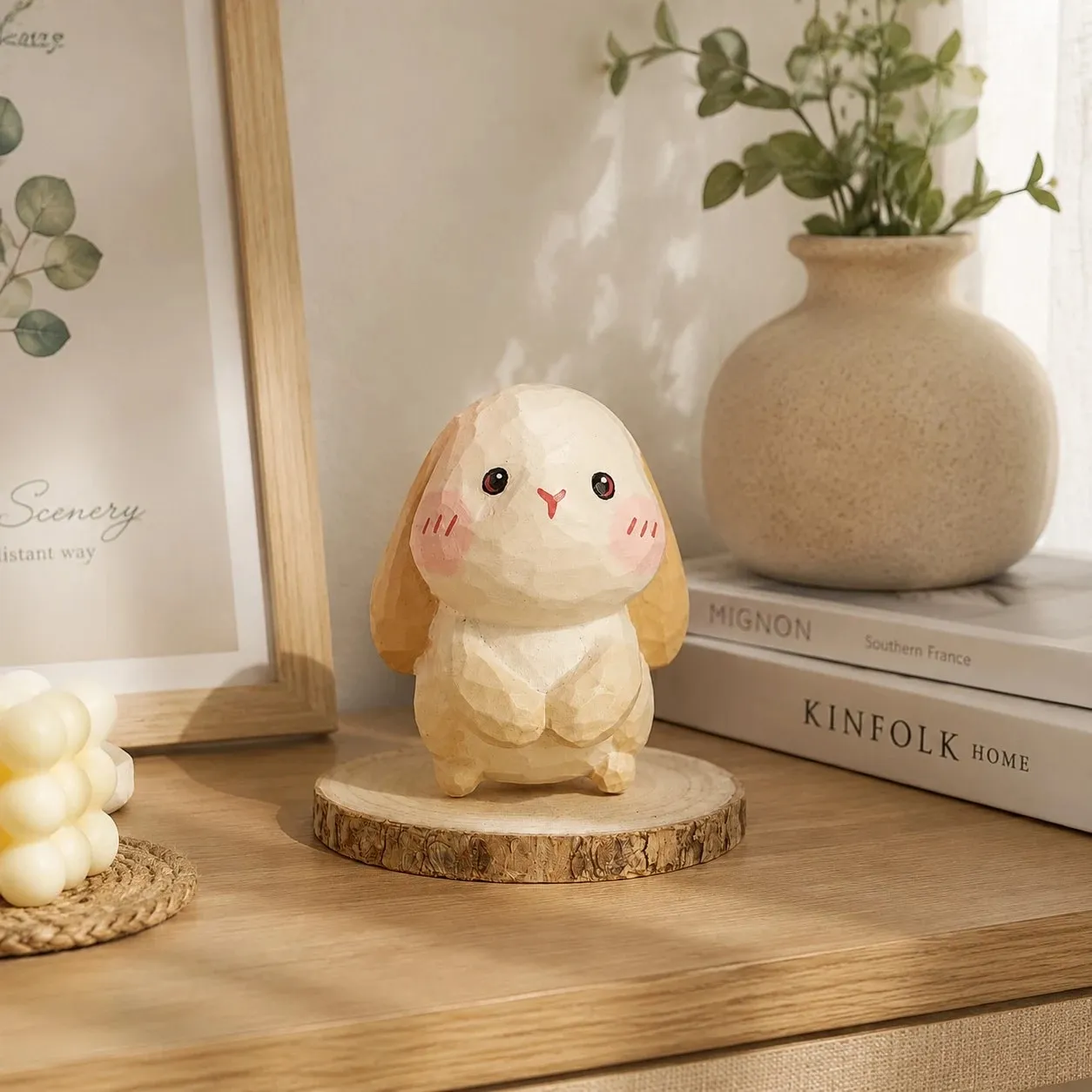 Hand-Carved Wooden Chinese Zodiac Animal Figurines