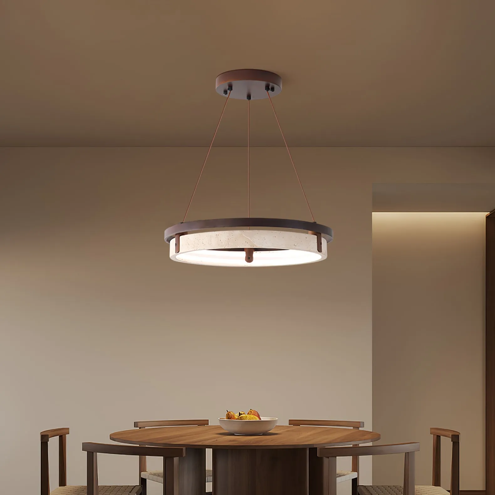Orbit Travertine Pendant Light - Vakkerlight