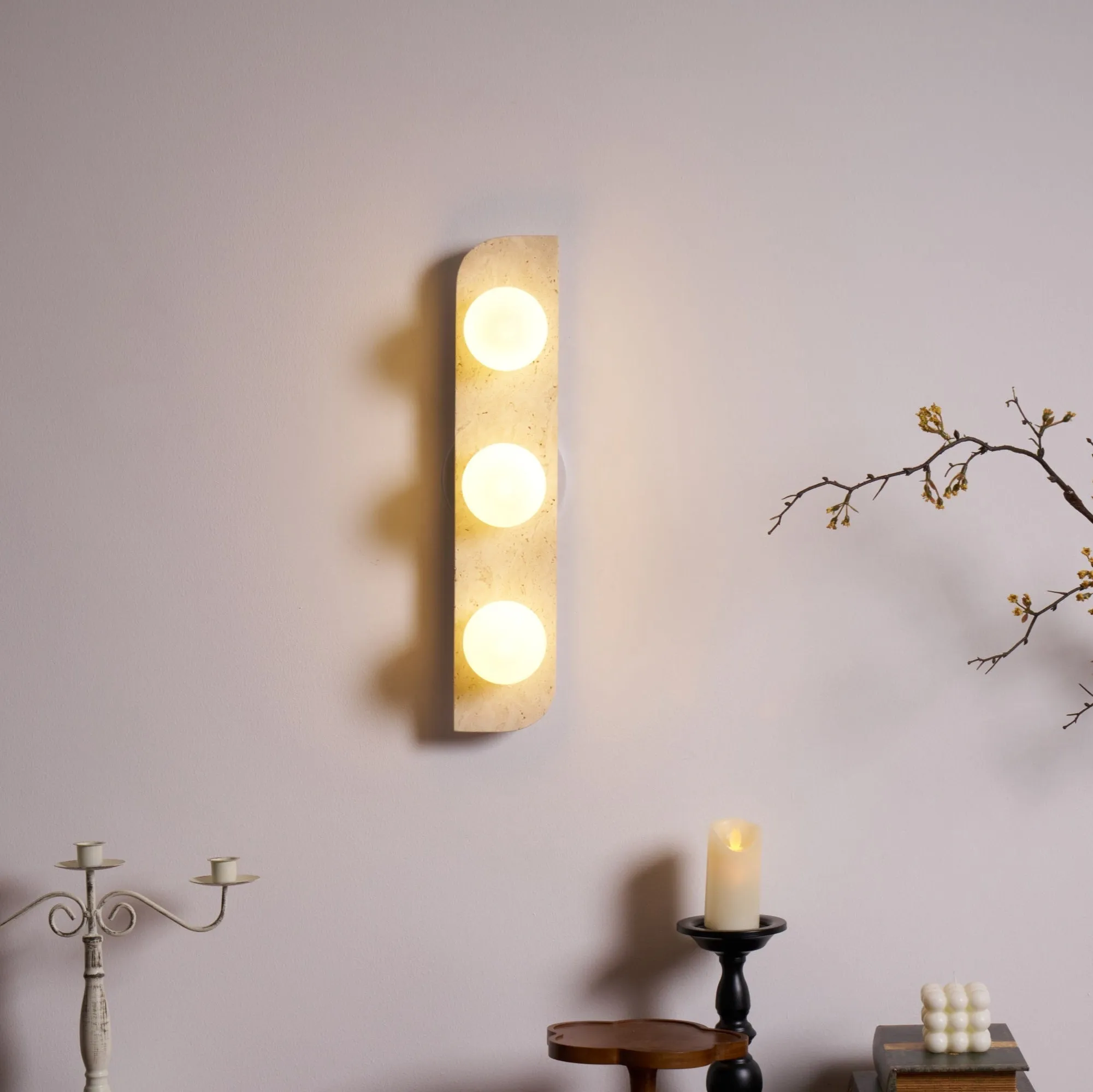 Elysian Travertine Wall Light - Vakkerlight