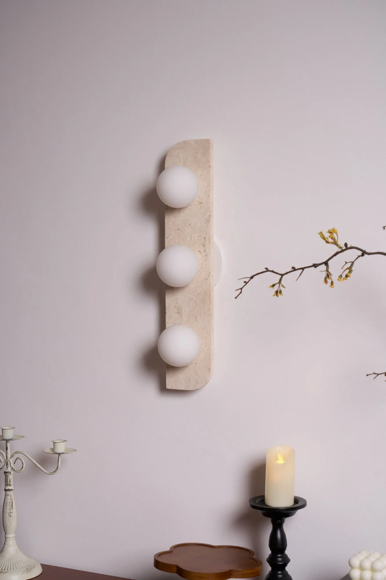 Elysian Travertine Wall Light - Vakkerlight