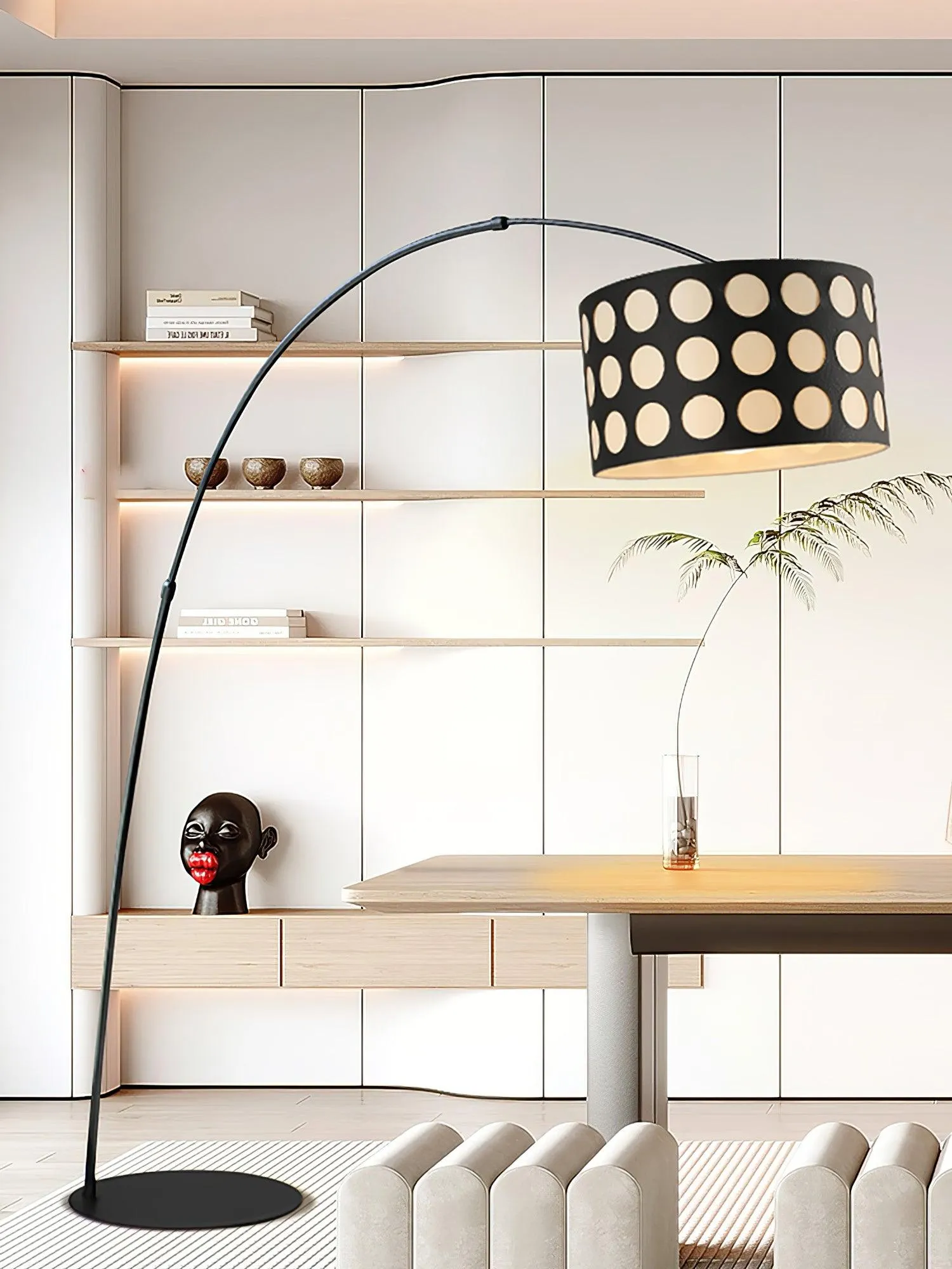 Polka Arc Fabric Floor Lamp - Vakkerlight