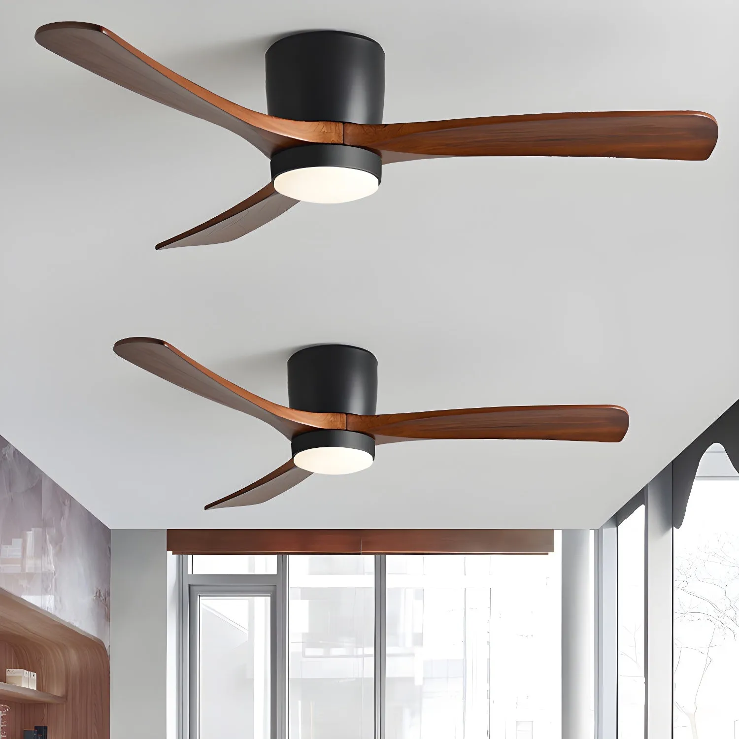Nordic Wooden 42"/48" Ceiling Fan Light - Vakkerlight