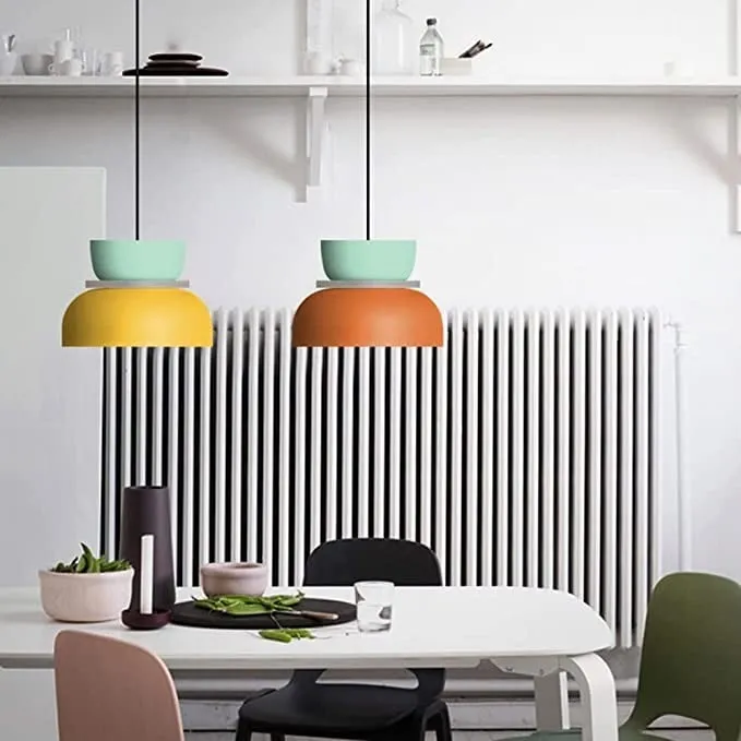 Macri Acrylic Colorful Bowl Shade Pendant Light For Kitchen