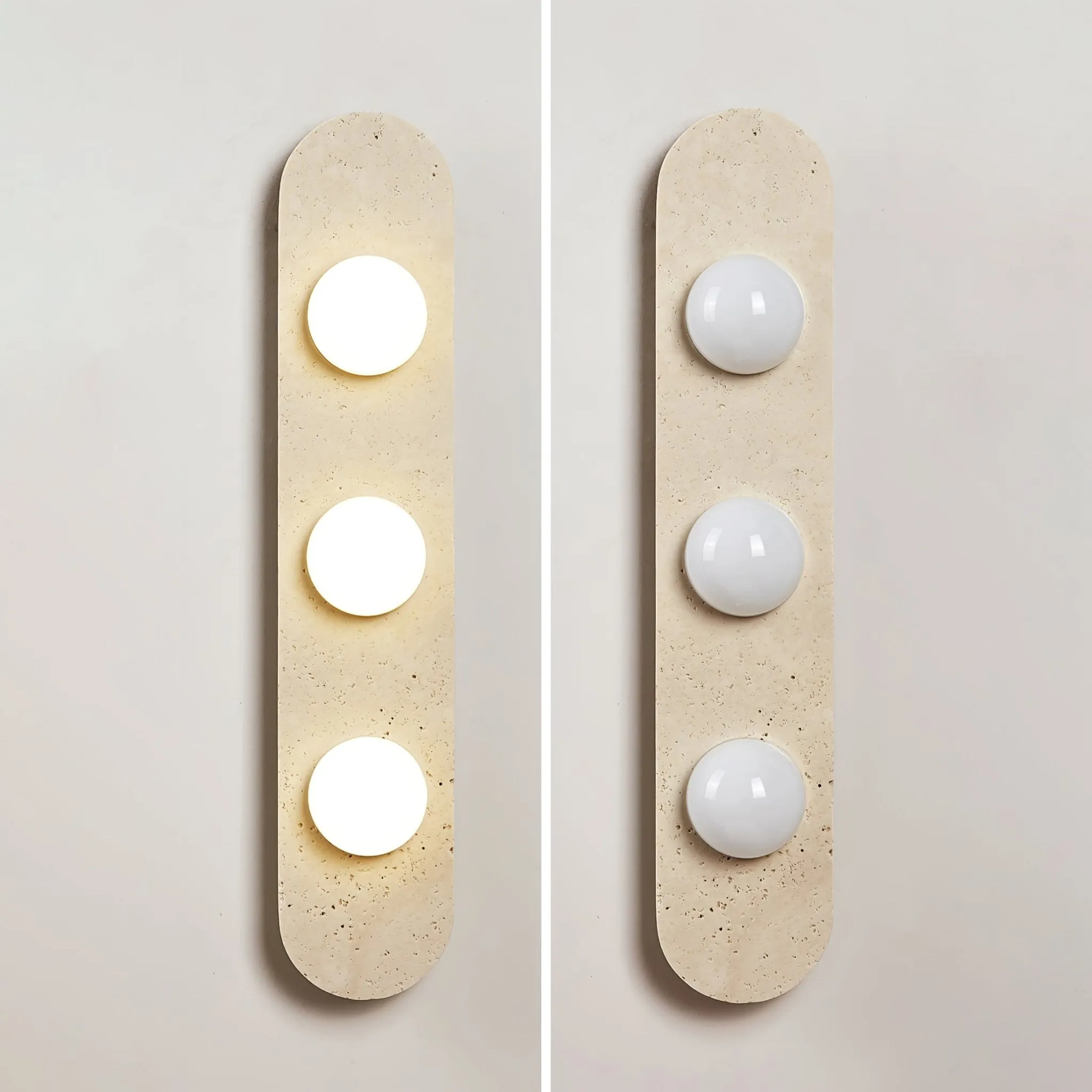 Rounded Travertine Wall Sconce - Vakkerlight