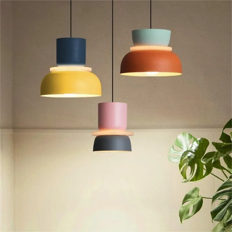 Macri Acrylic Colorful Bowl Shade Pendant Light For Kitchen