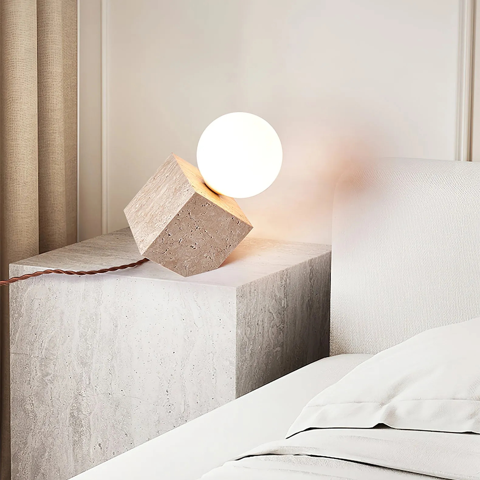 Cube Stone Table Lamp - Vakkerlight