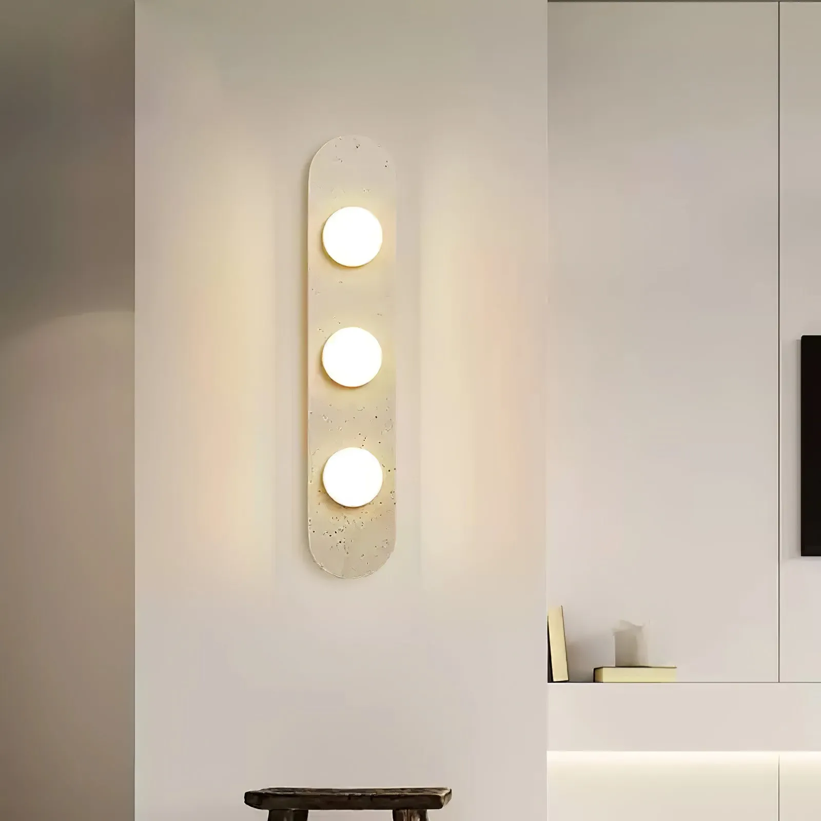 Rounded Travertine Wall Sconce - Vakkerlight