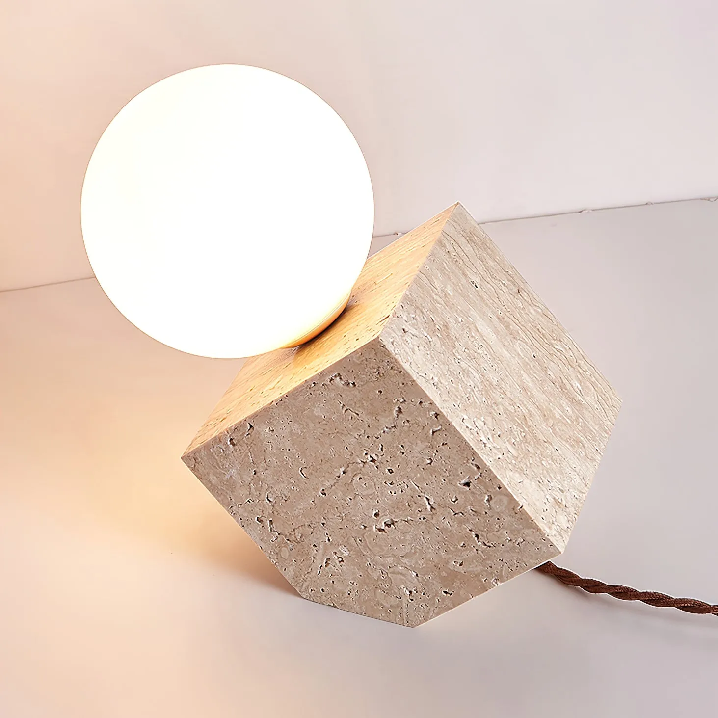 Cube Stone Table Lamp - Vakkerlight