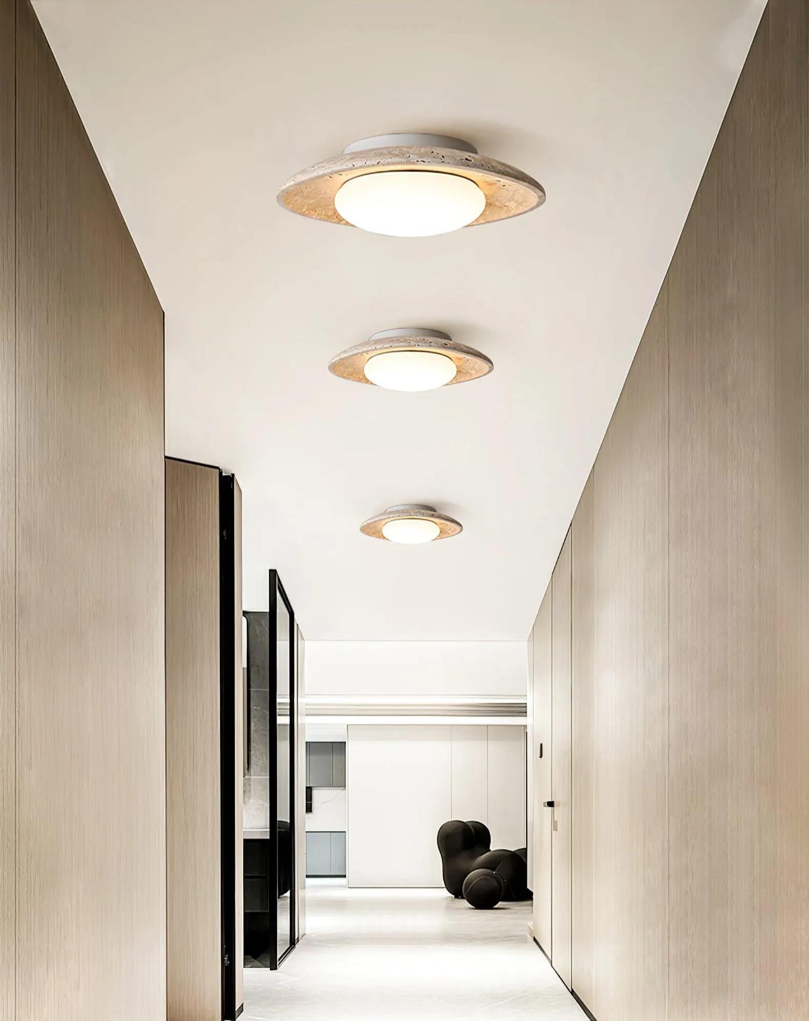 Luma Travertine Ceiling Light - Vakkerlight