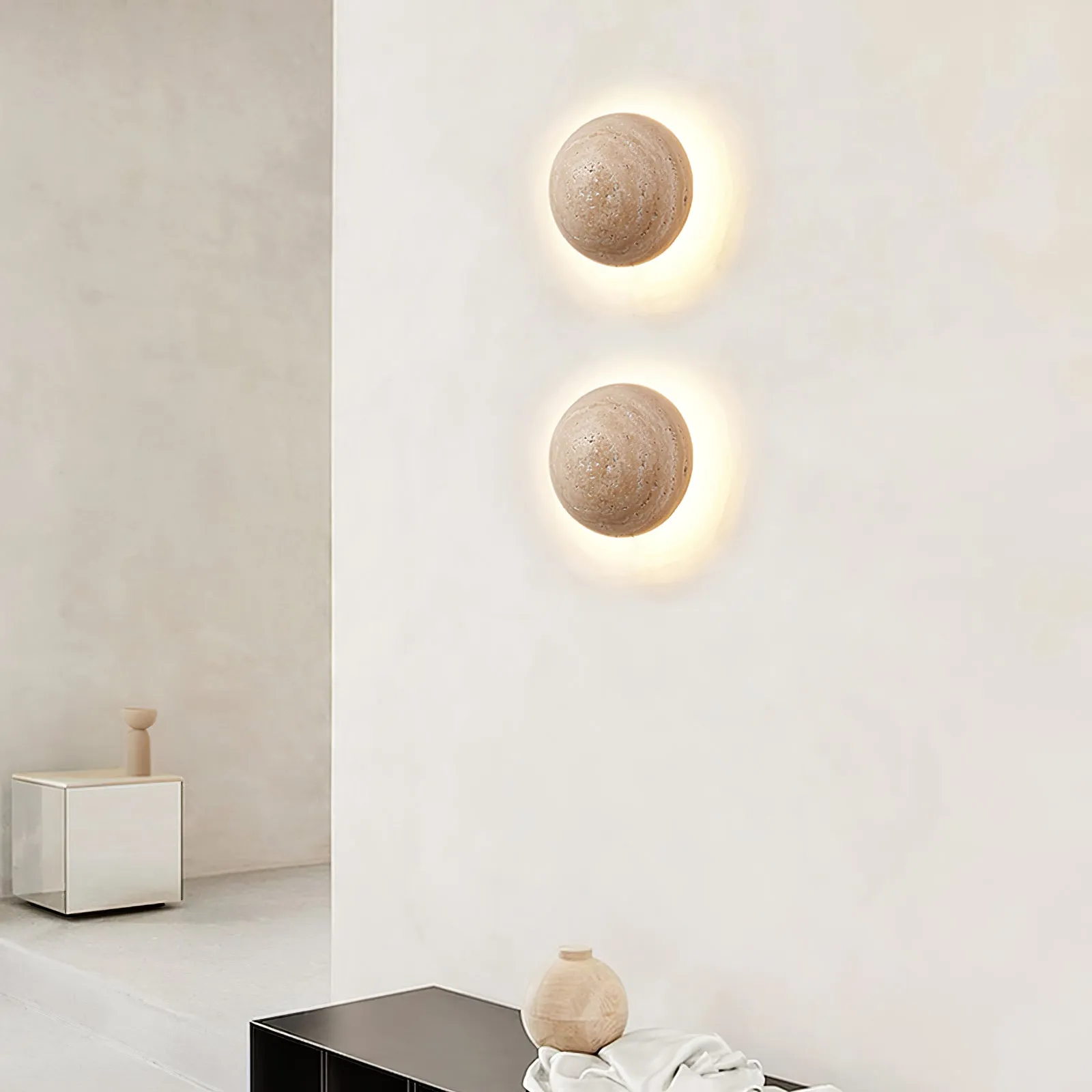 Luna Travertine Wall Light - Vakkerlight