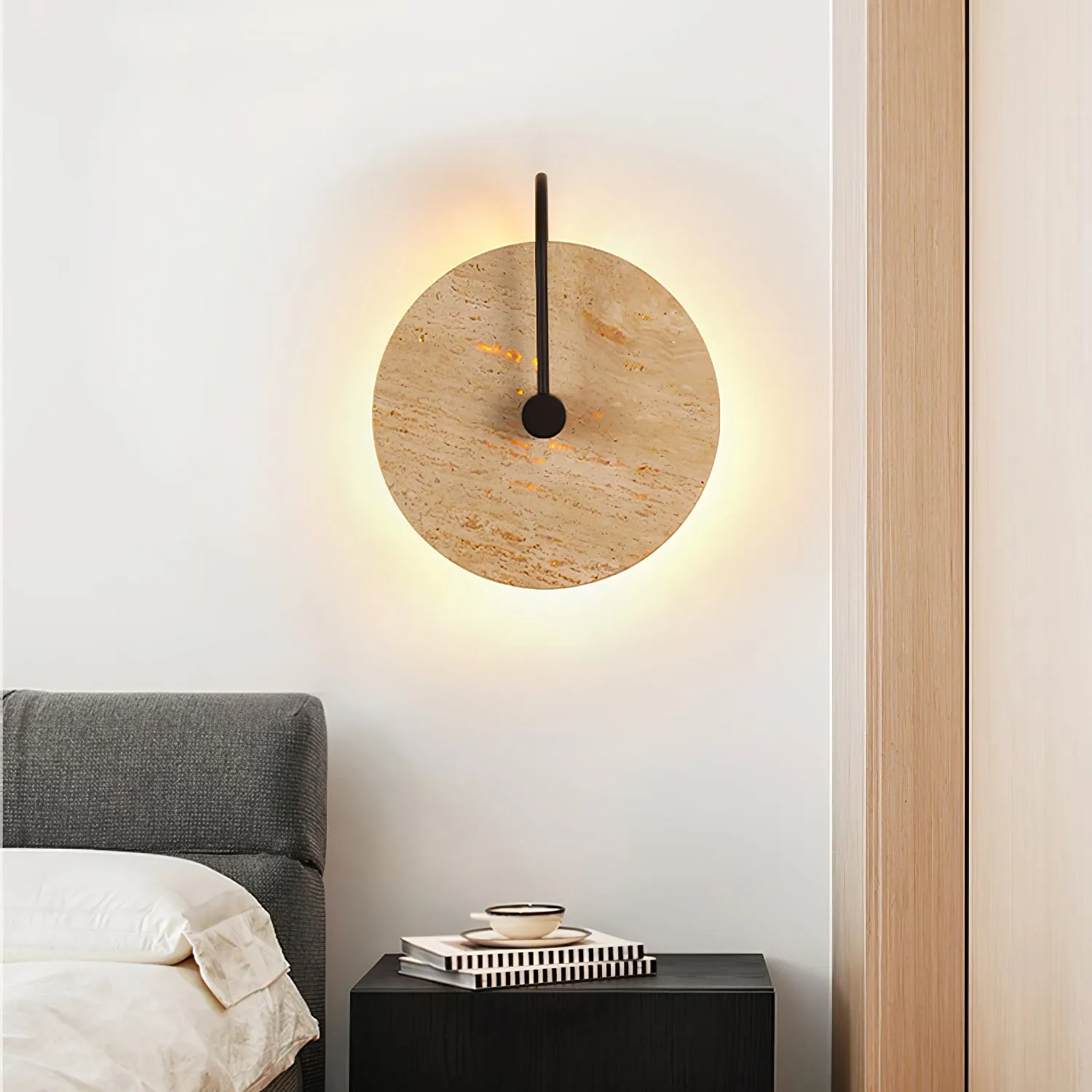 Round Travertine Wall Lamp - Vakkerlight