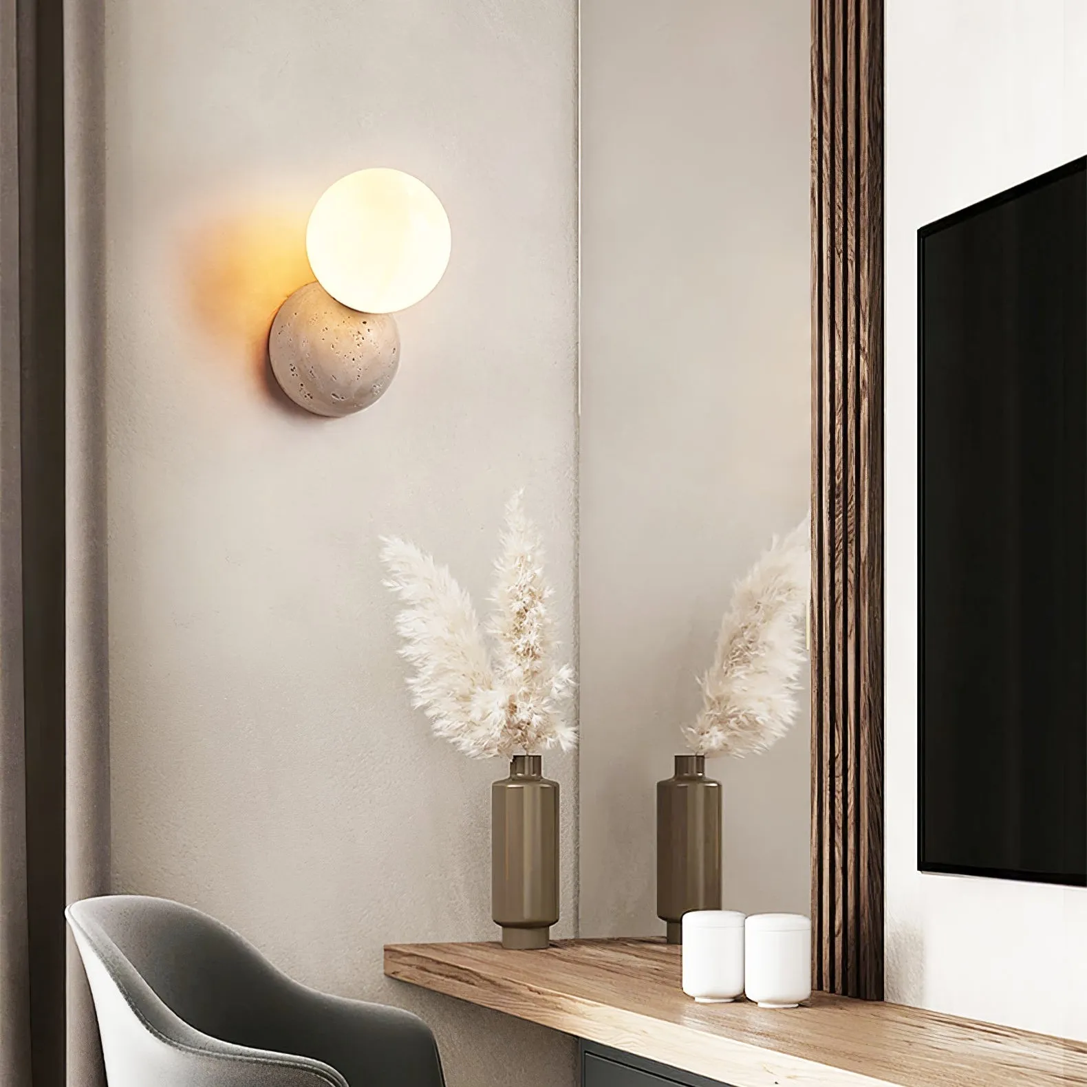 Celestial Travertine Wall Sconce - Vakkerlight