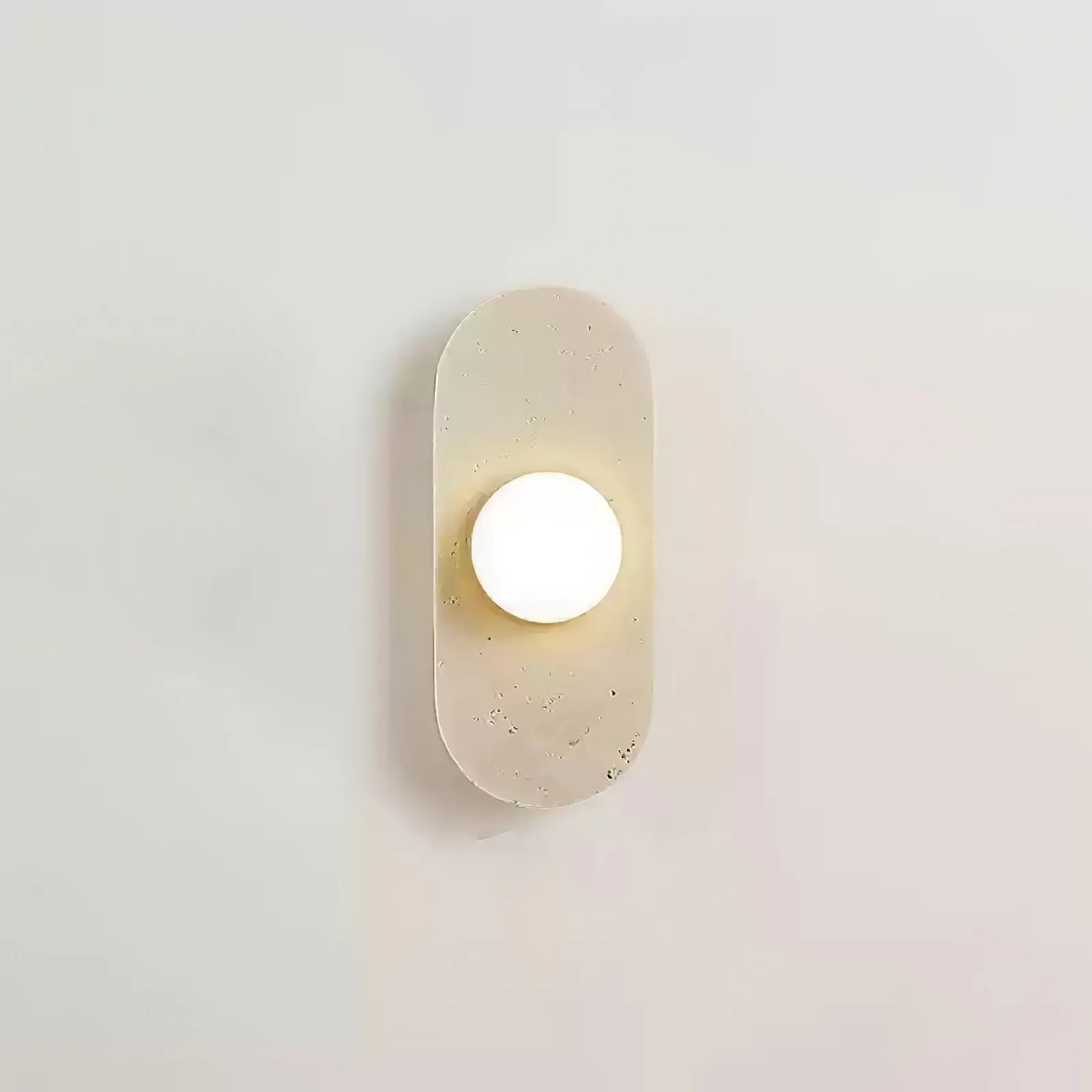 Rounded Travertine Wall Sconce - Vakkerlight