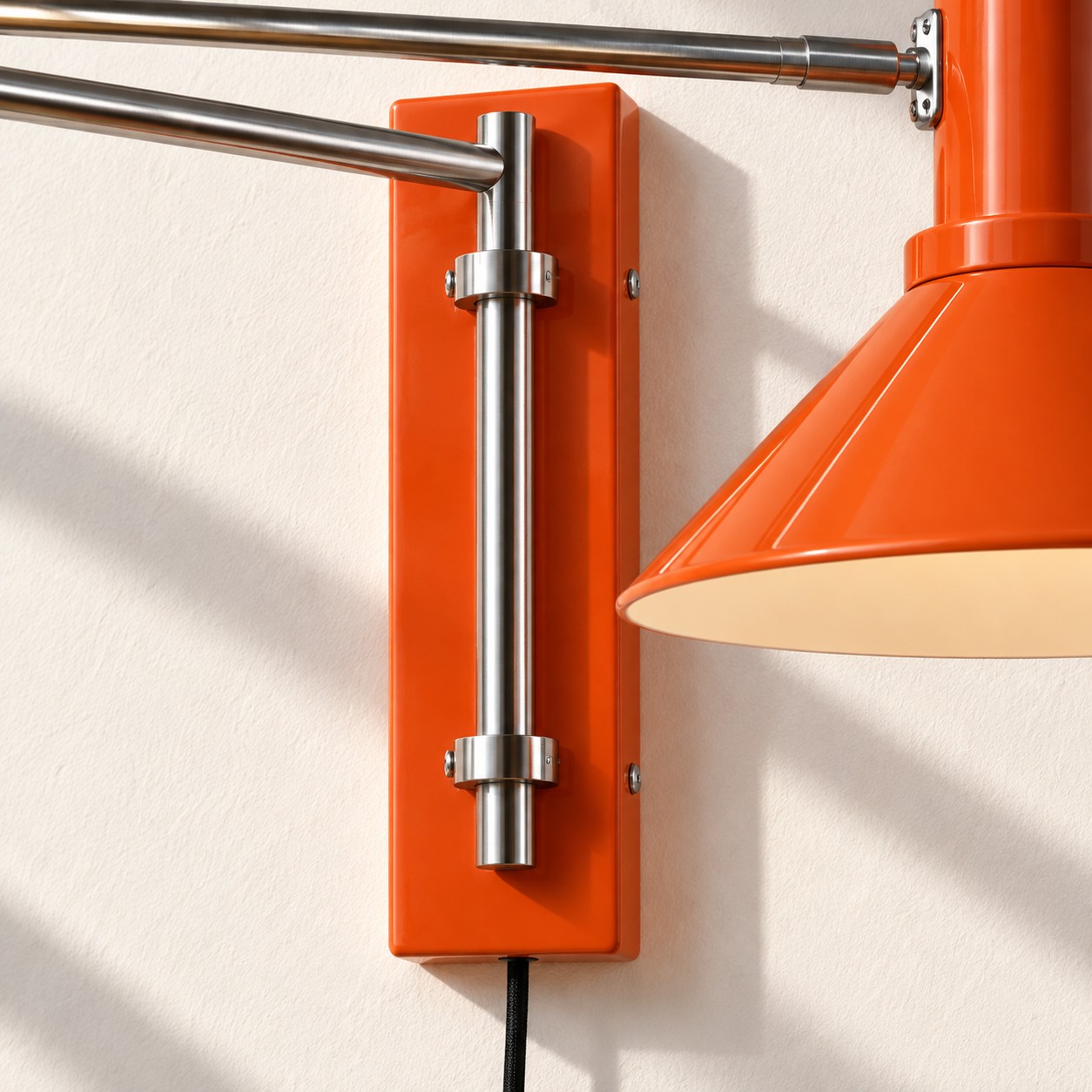 Adjustable Cone Arm Plug-In Wall Light — detail 3