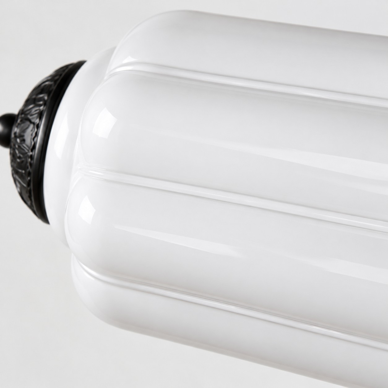 Eloise fluted milk-glass plug-in wall sconce