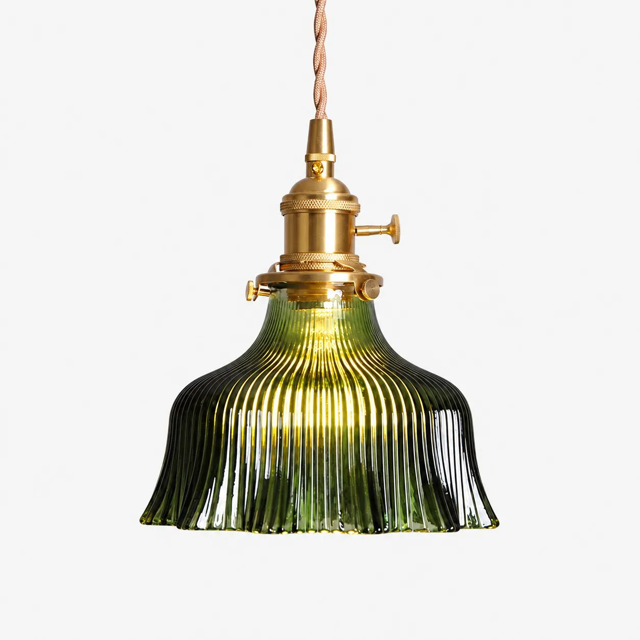 Green Floral glass pendant light