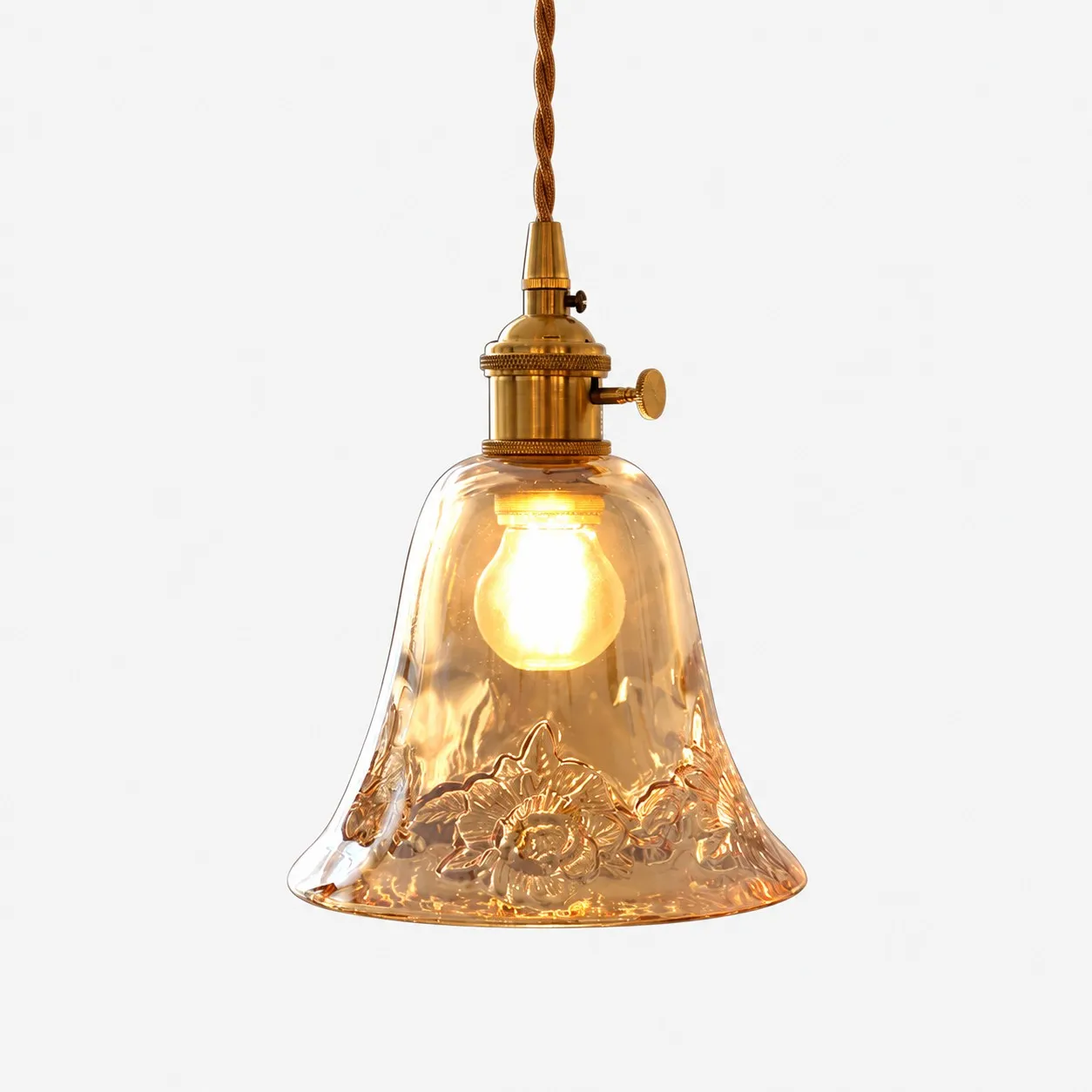 Amber Vase glass pendant light
