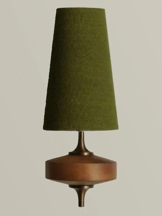 Tissu Vert, lampe entière