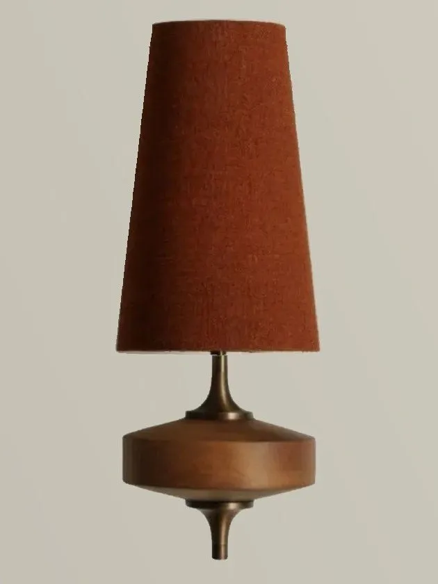 Tissu Rouge, lampe entière
