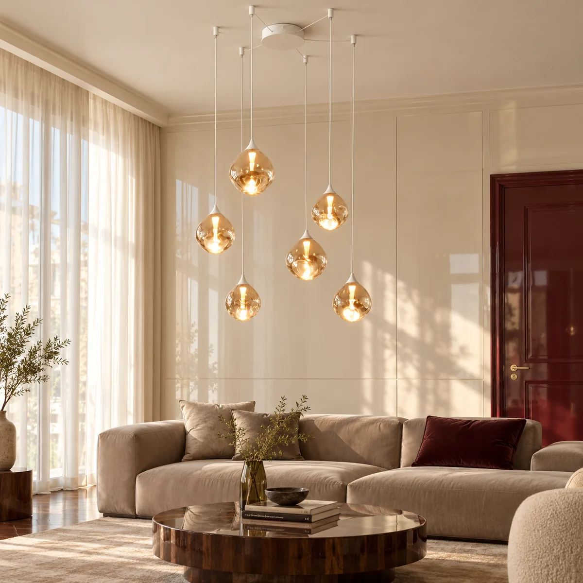 Cords, Canopy, and Mouth-Blown Glass