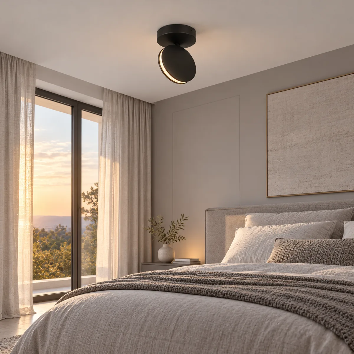 Metal Disc, Turning Neck, Built-In LED
