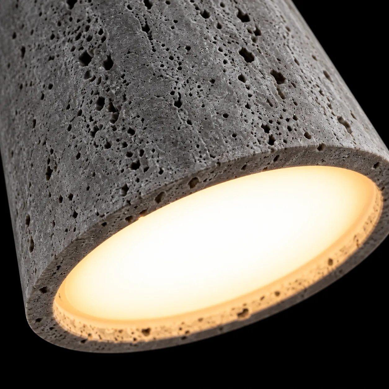 Open base of the black travertine shade
